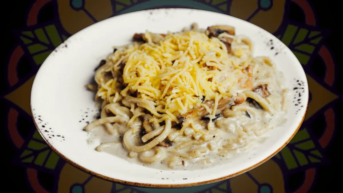 Лагман сливочный с курицей