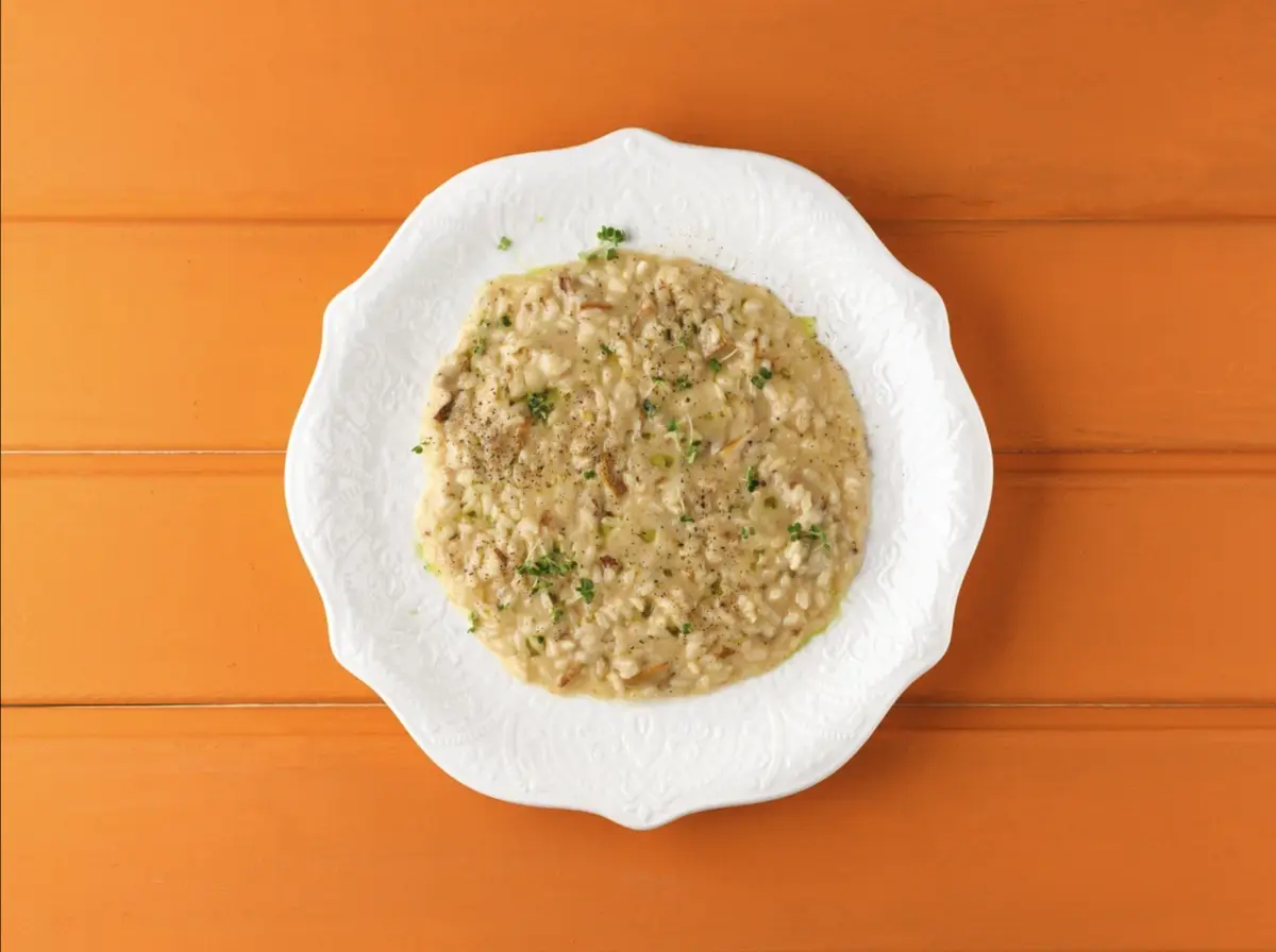 Ризотто с белыми грибами и трюфельным маслом