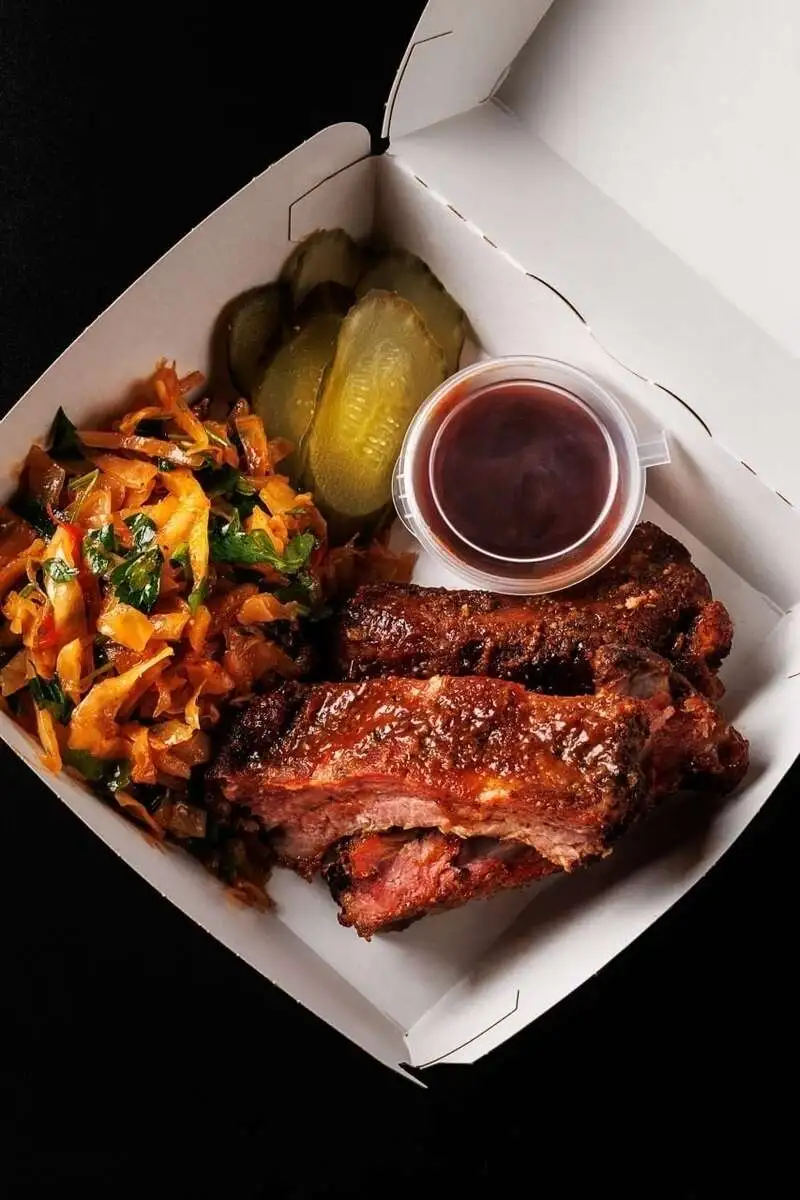 Свиные ребра BBQ с капустофелем