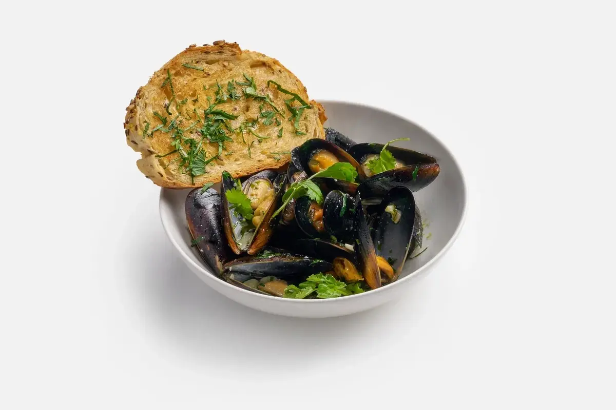 Мидии чесночные