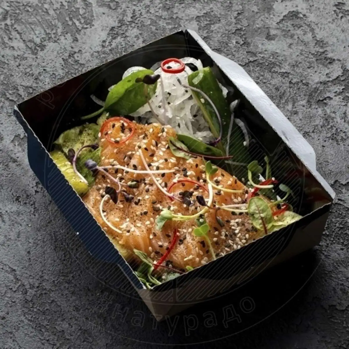 Сашими со слабосоленым лососем