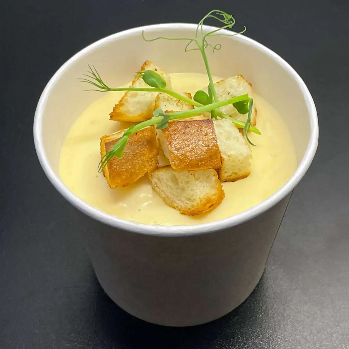 Сырный с трюфельными гренками