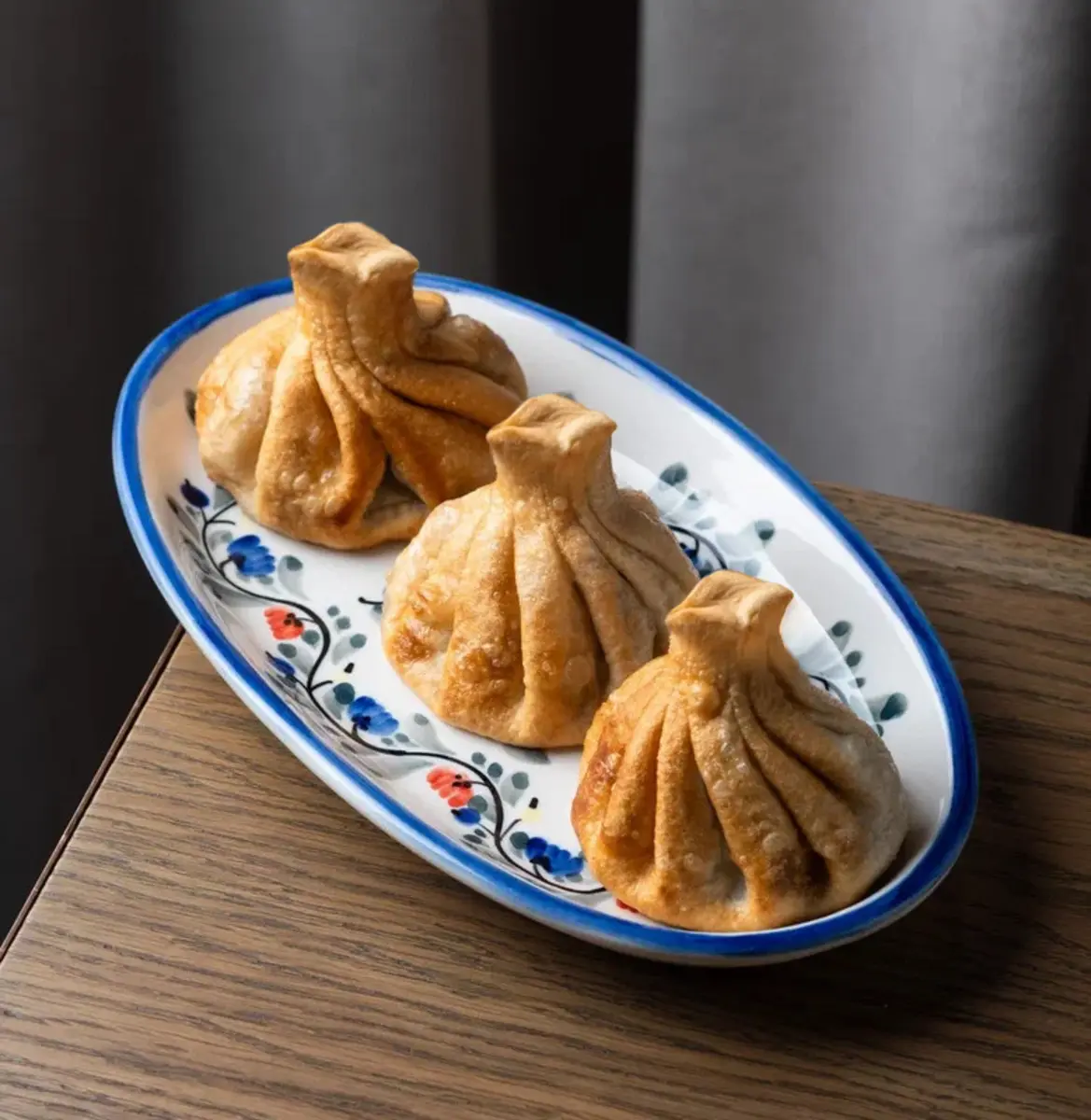 Хинкали жареные с лангустинами 3 шт