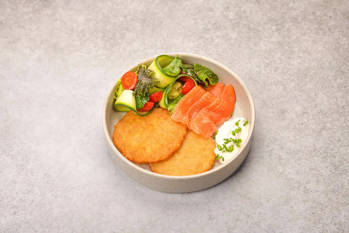 Драник с лососем