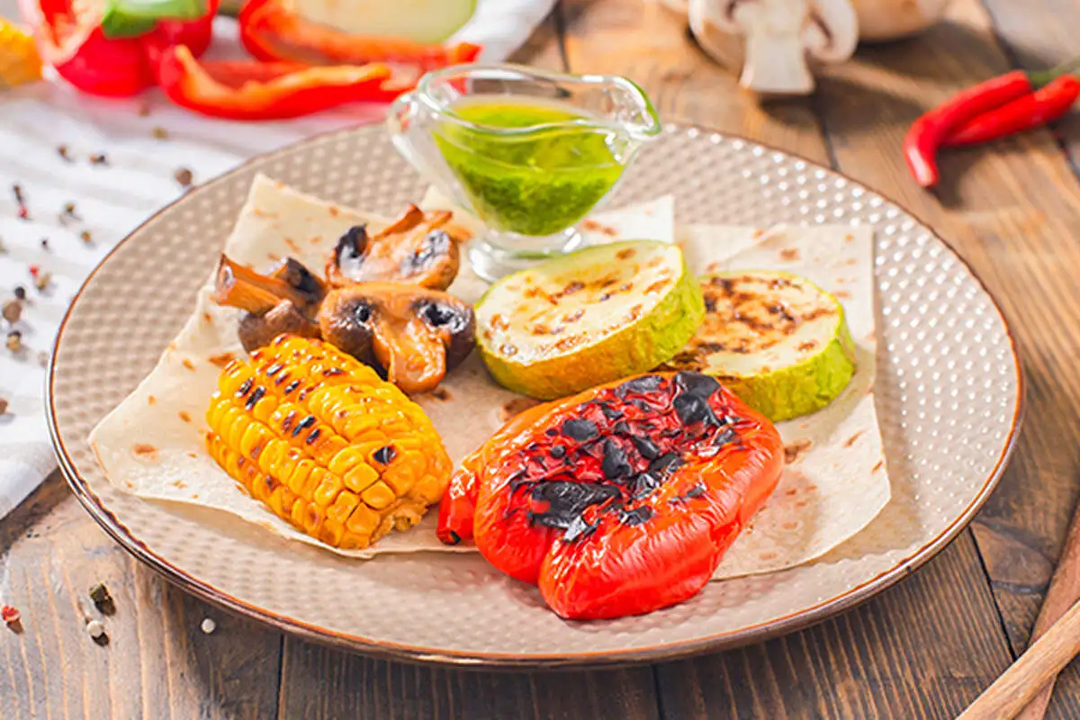 Гарнир из овощей на мангале