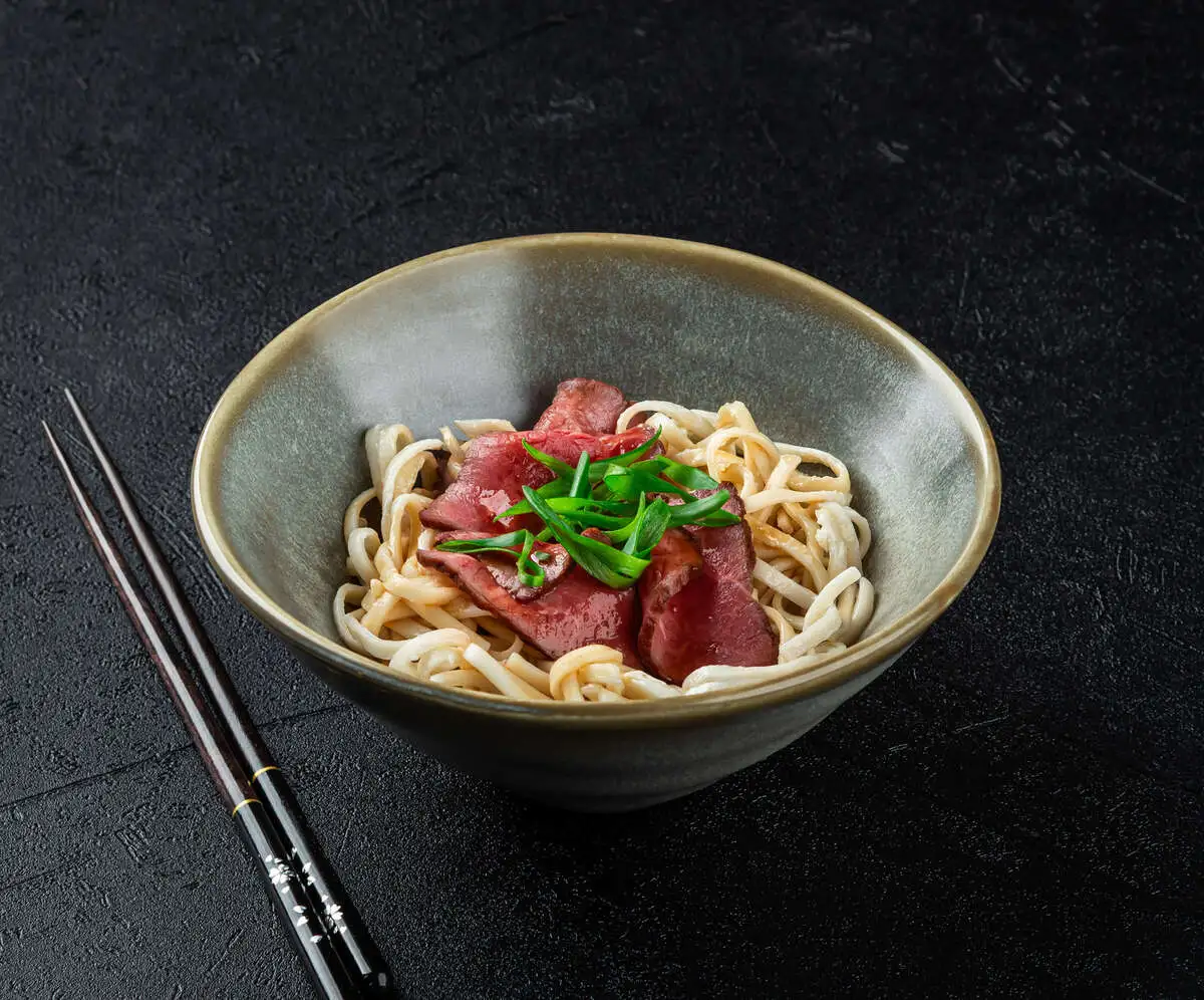 Удон с говядиной терияки