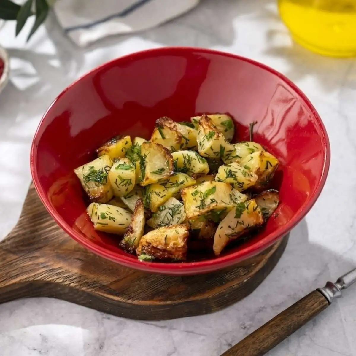 Картофель с зеленью