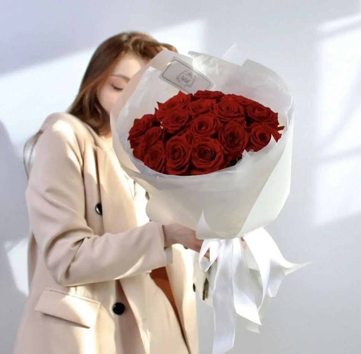 Монобукет из красных роз M