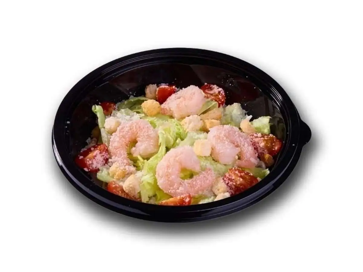 Салат Цезарь с креветками