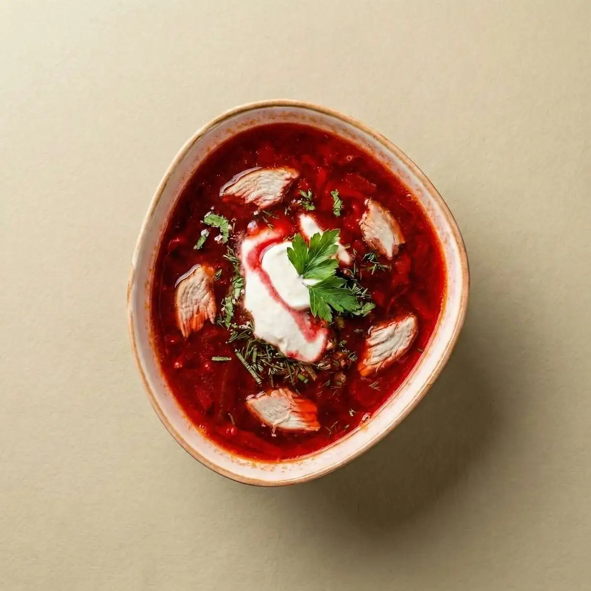 Борщ с курицей