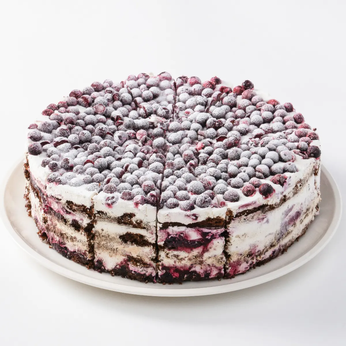 Зимнее пирожное с черной смородиной  黑加仑蛋糕