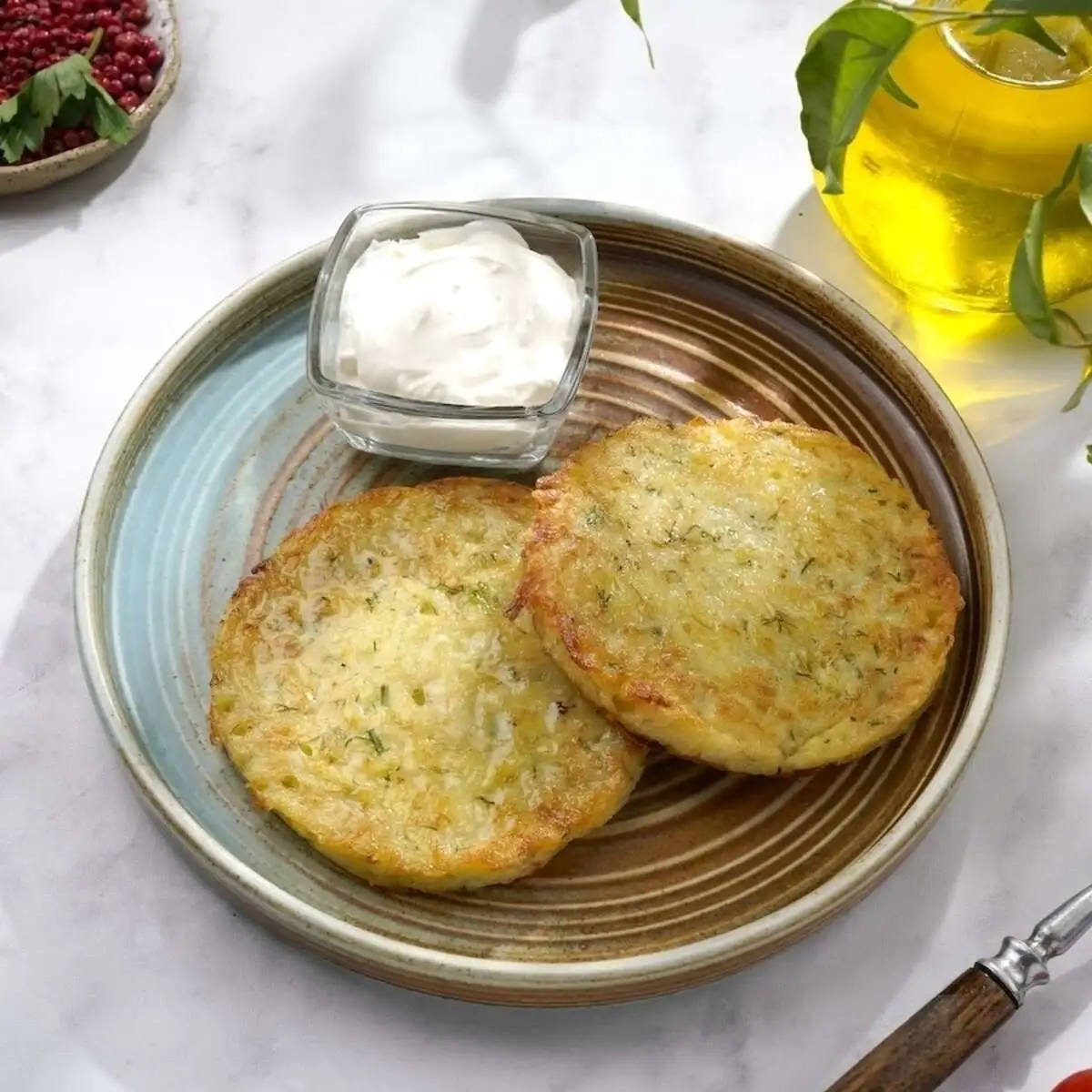 Драники со сметаной