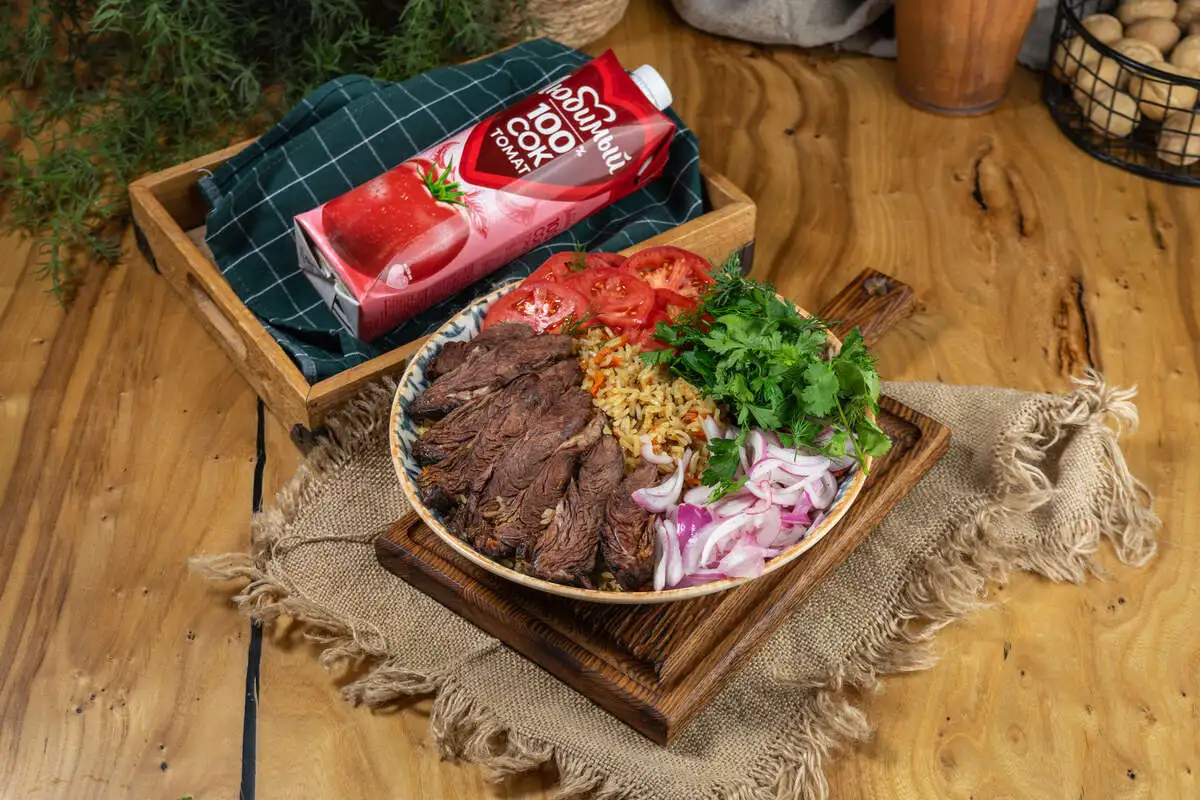 Комбо — Для истинных генацвале (1кг плова + томатный сок в подарок)  