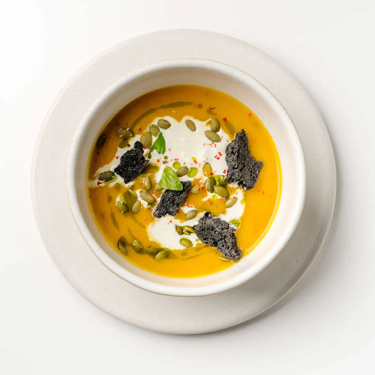 Тыквенный крем со страчателлой