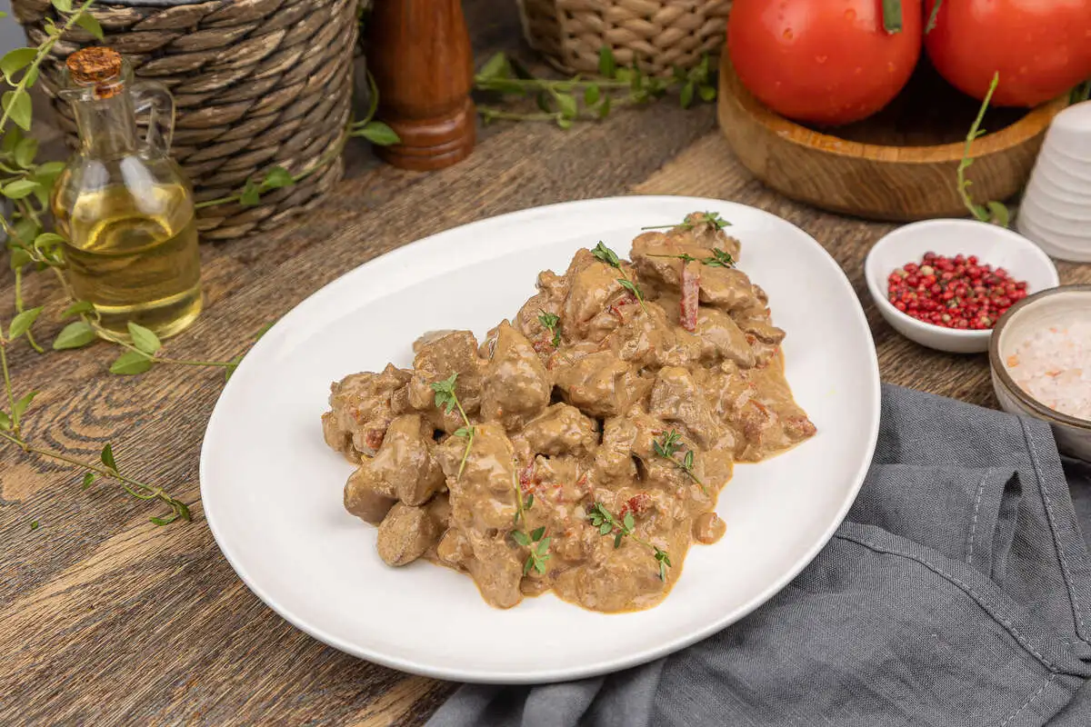 ДОСТАВКА Куриная печень в сливочном соусе200г