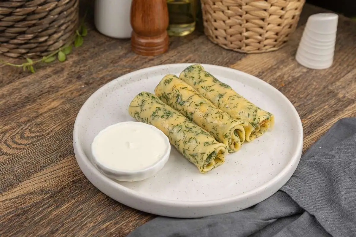 Блинчик с ветчиной и сыром 1шт