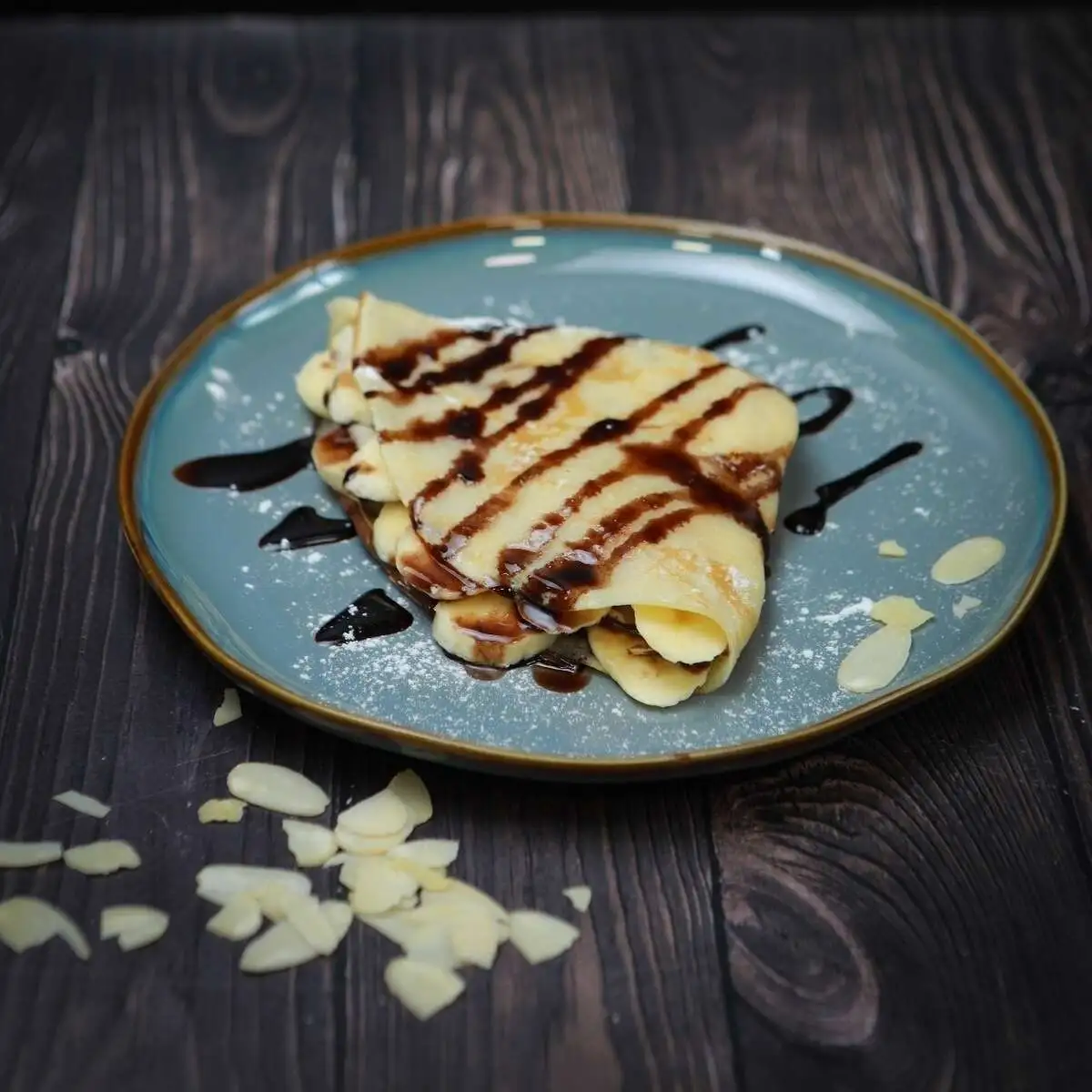 Блин с бананом и нутеллой