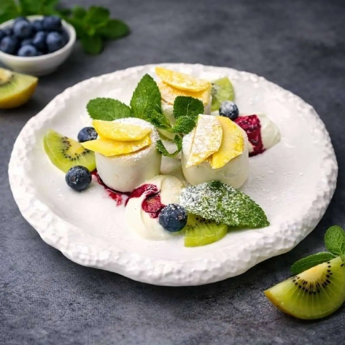 Сырники со сметаной и ягодным джемом