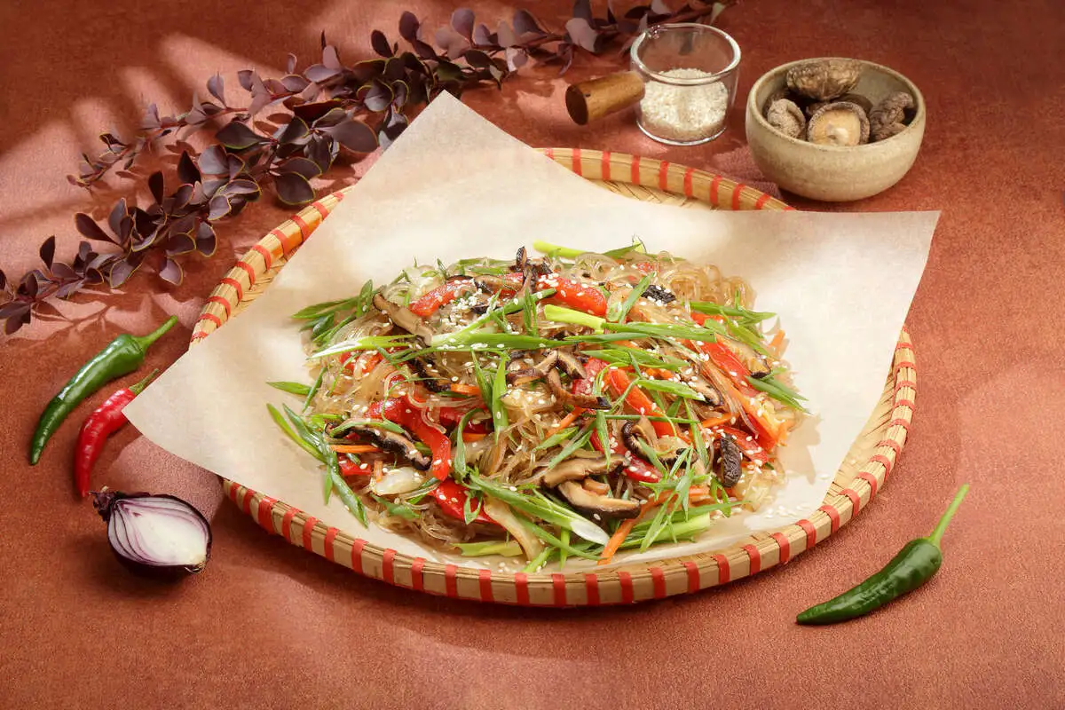 Стеклянная лапша с шиитаке