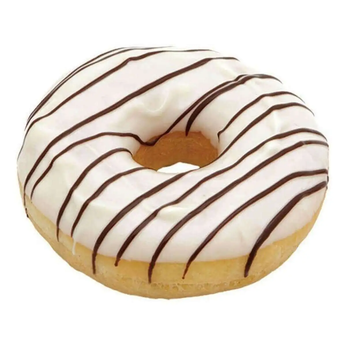 Донат глазированный с ванильным кремом