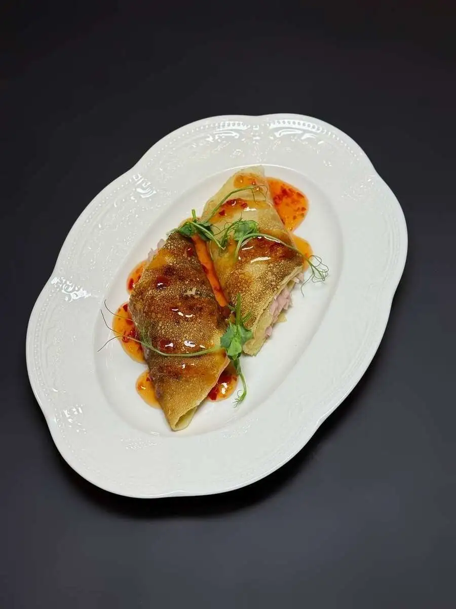 Блинчики с ветчиной и сыром