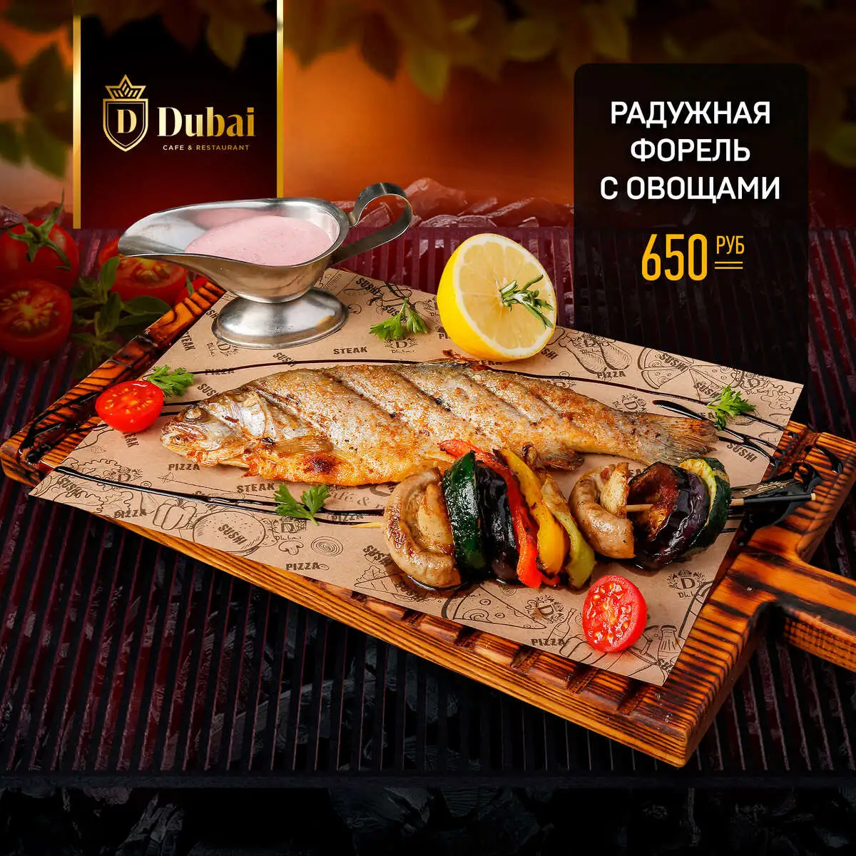 РАДУЖНАЯ ФОРЕЛЬ С ОВОЩАМИ