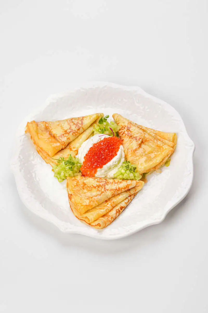 Блины с красной икрой