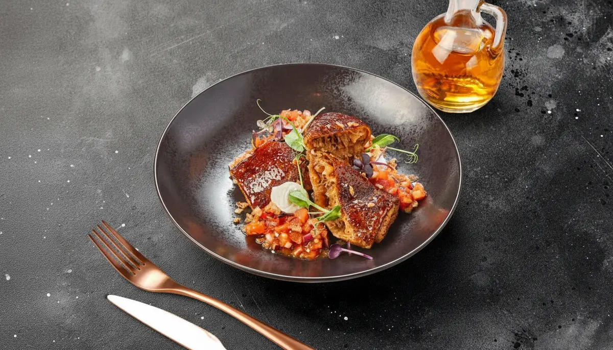 Блины с говядиной и тушеной капустой