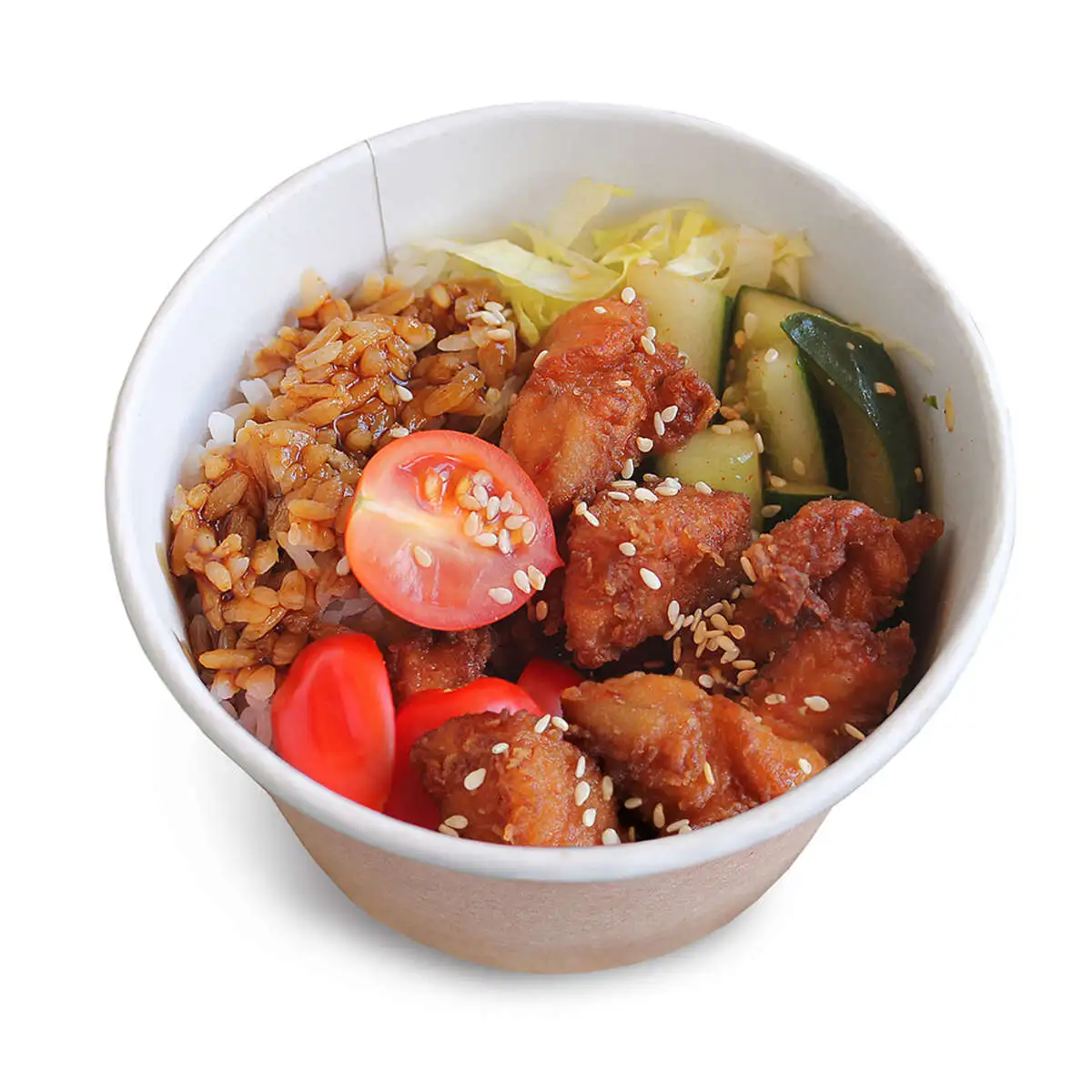 Донбури с курицей карааге