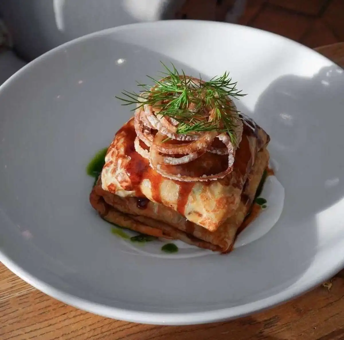 Блинчики с цыплёнком и грибами