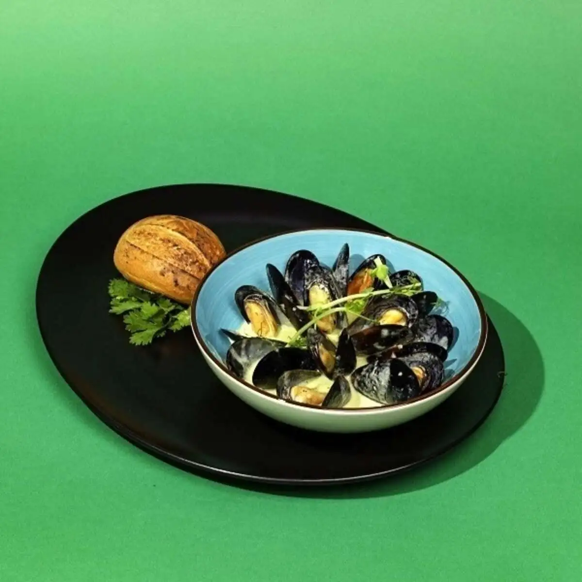 Мидии в сливочном соусе