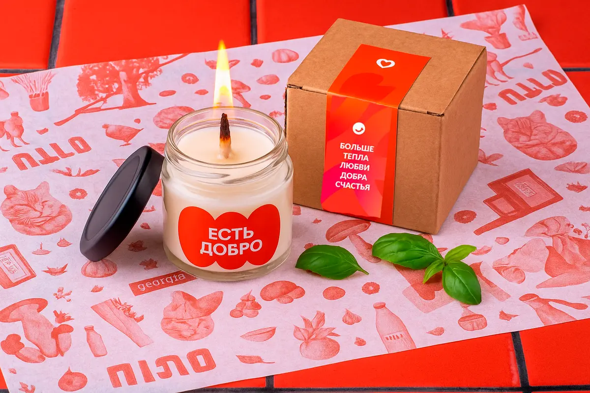 Свеча "Вкусная доставка"