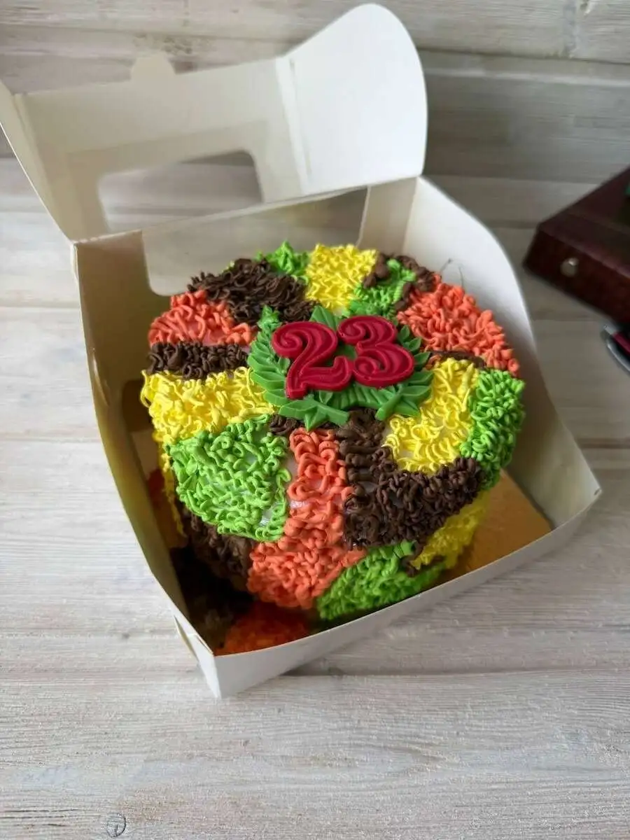 Бенто-торт Морковный 23 февраля