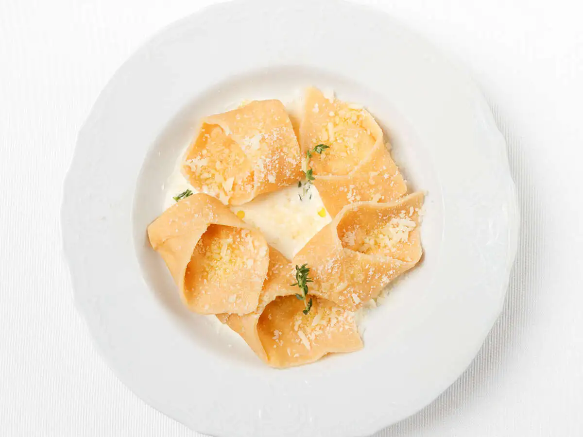 Равиоли с крабом и креветкой