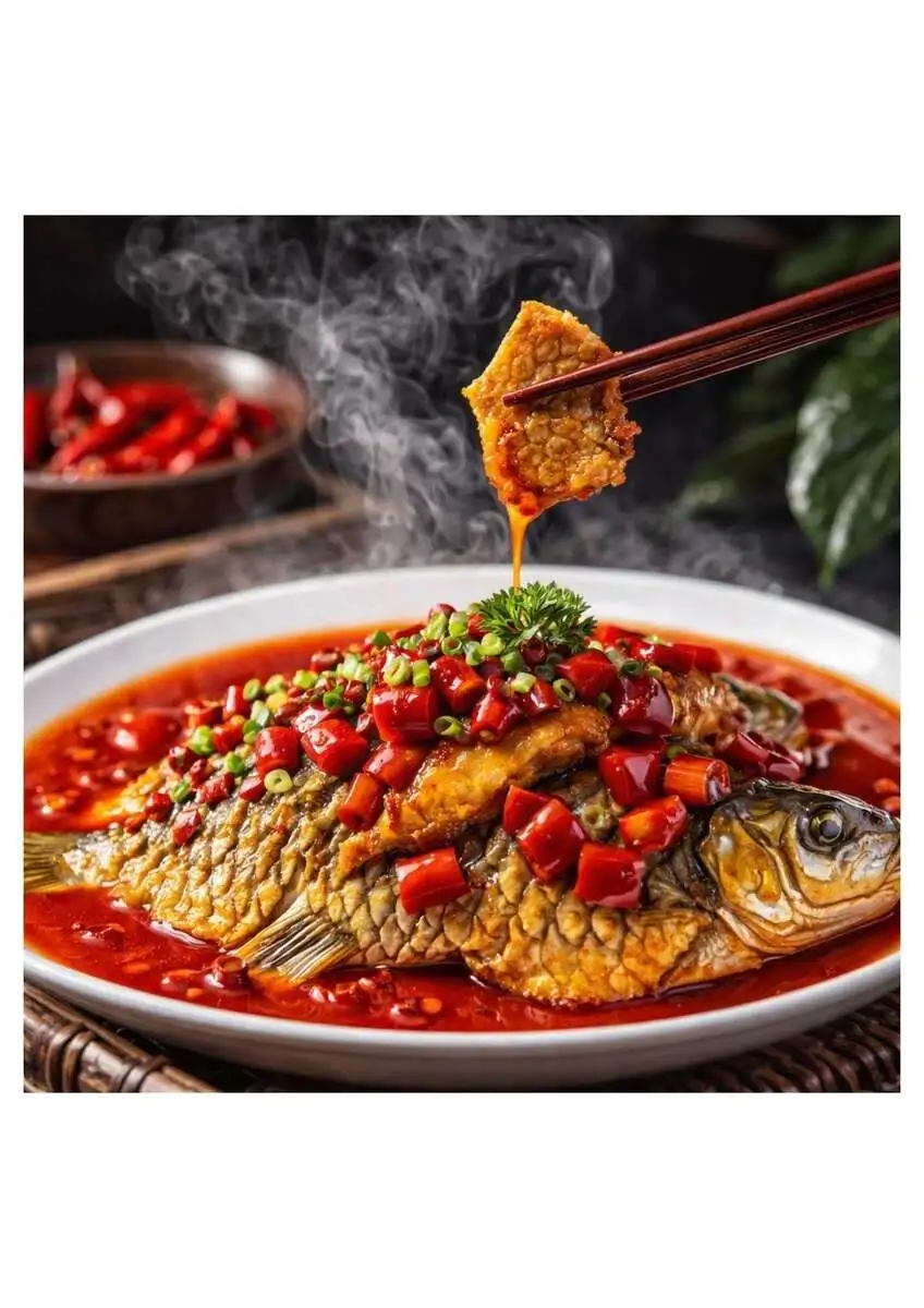 Сибас в кисло-остром соусе  红烧鲈鱼