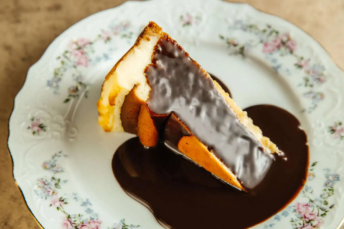 Чизкейк с горячим шоколадом