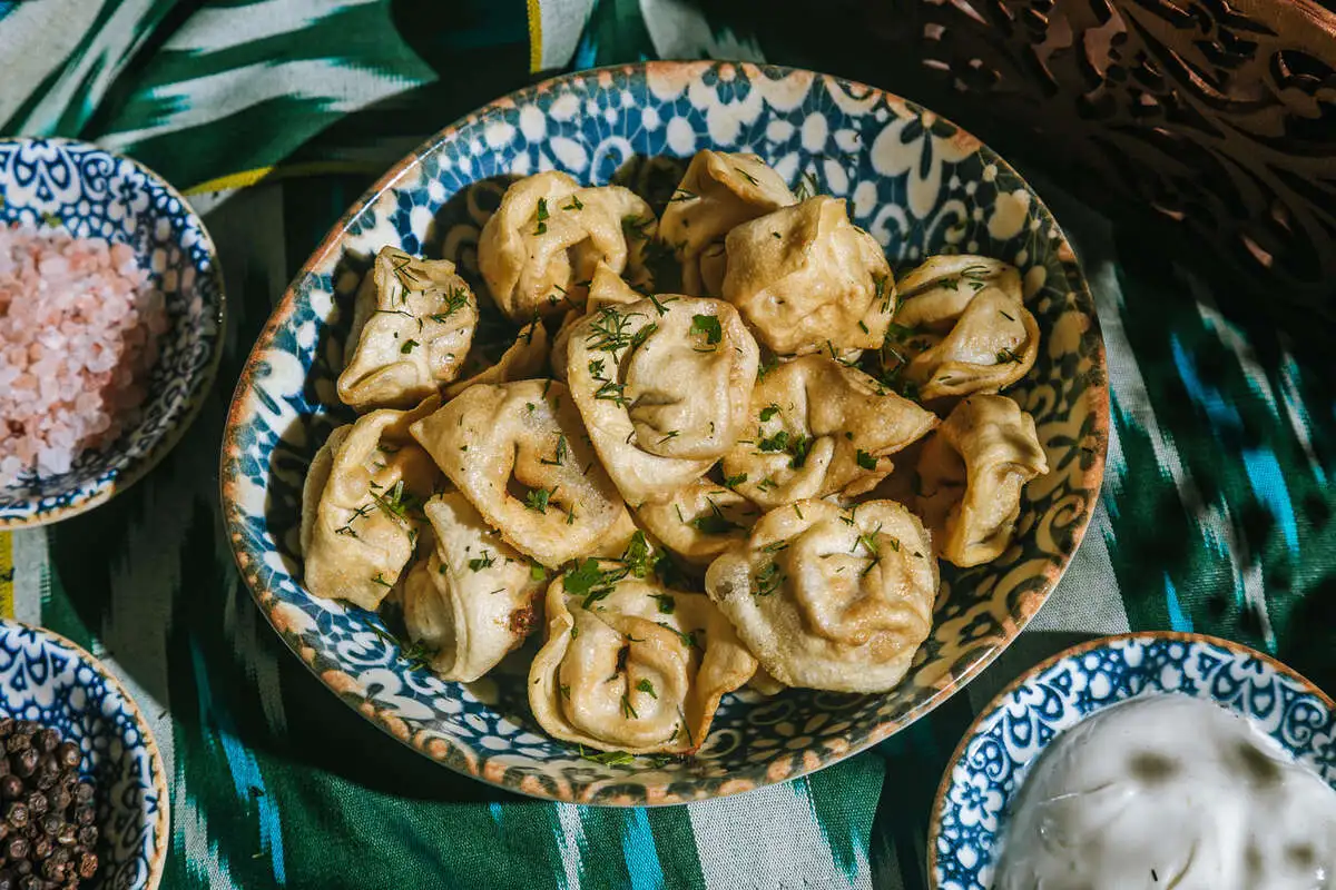 Пельмени жареные