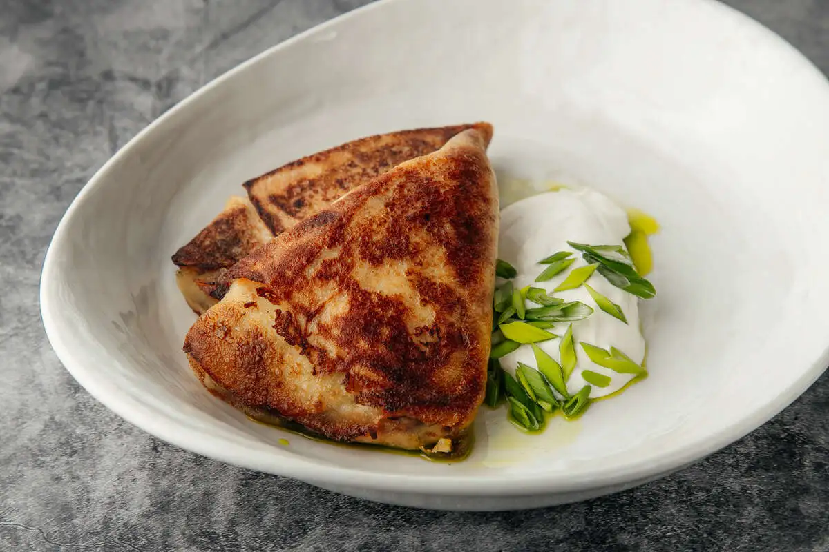 Блины с картофелем и грибами