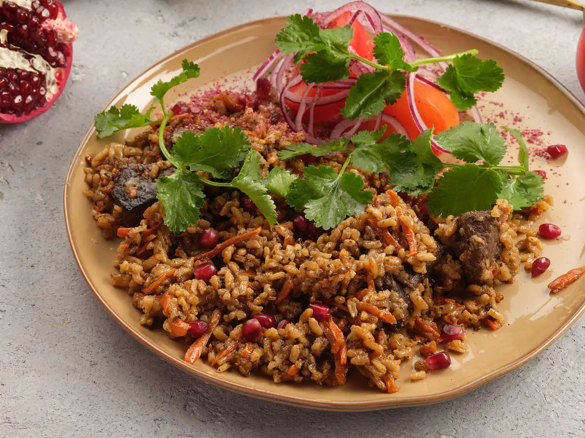 Плов по-кавказски с бараниной