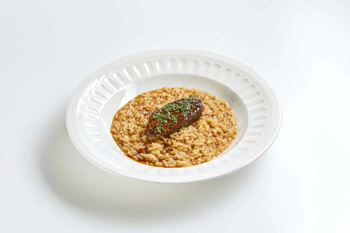 Ризотто с телячьими щечками