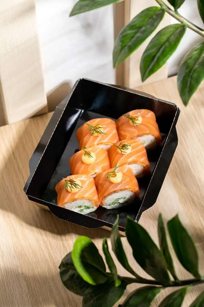 Масленица Ролл со слабосоленым лососем