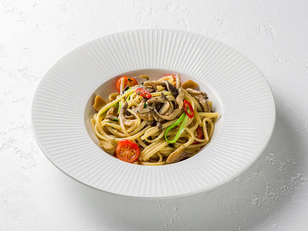 Лингвини с грибами