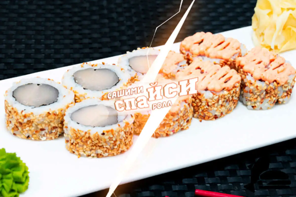  Сашими спайси с гребешком