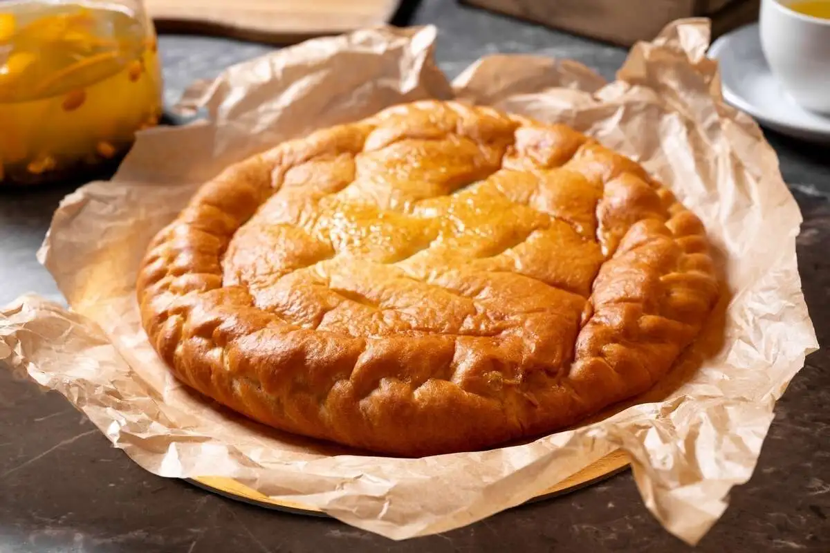 Пирог с сыром и зеленью