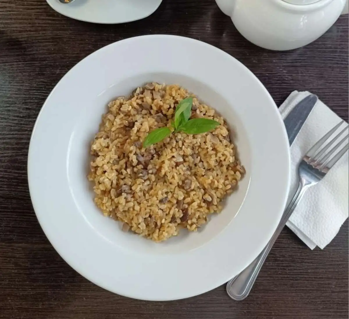 Ризотто из булгура с грибами