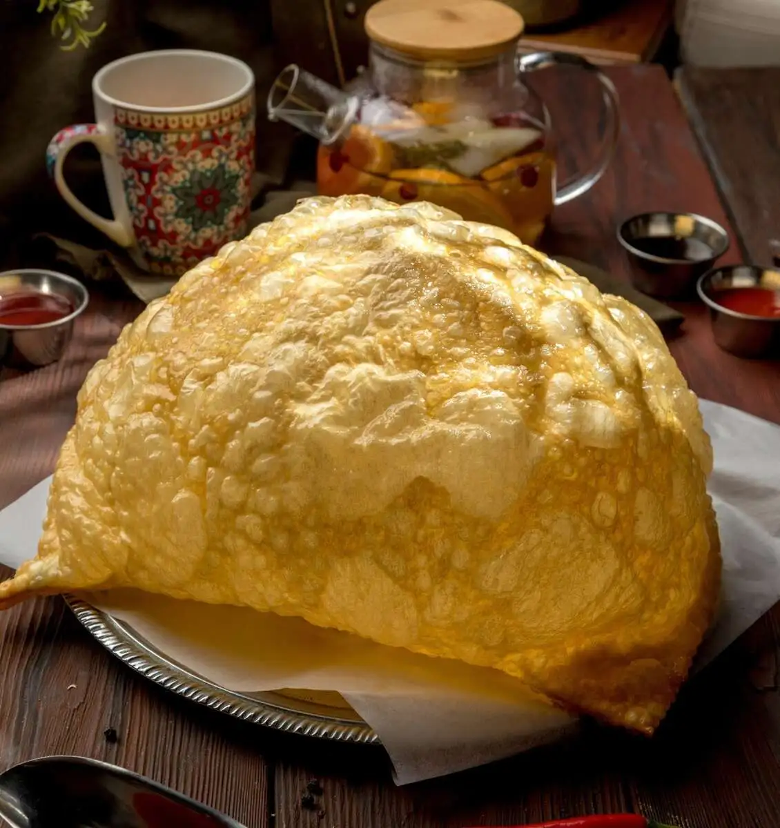 Чебурек с картофелем и грибами