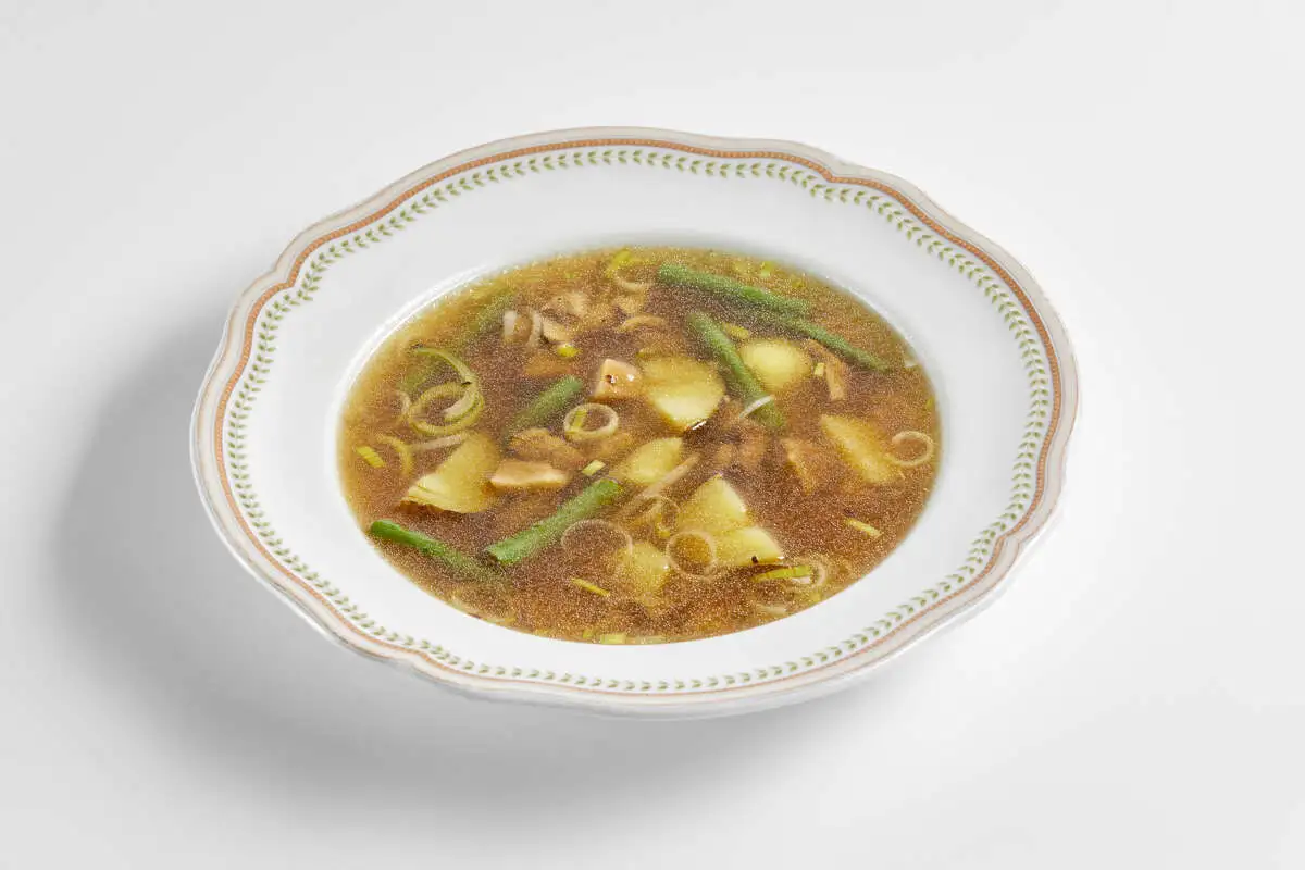 Грибной суп с кенийской фасолью