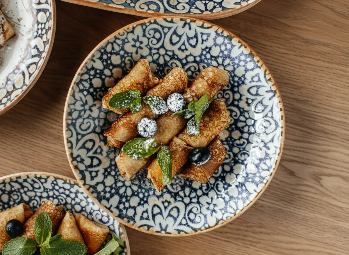 Мини-блинчики с творогом