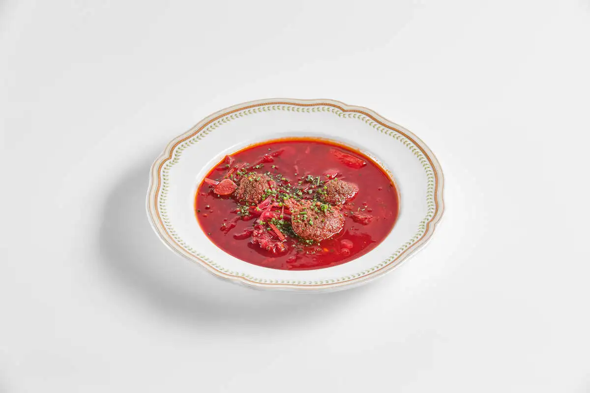 Борщ с постным мясом