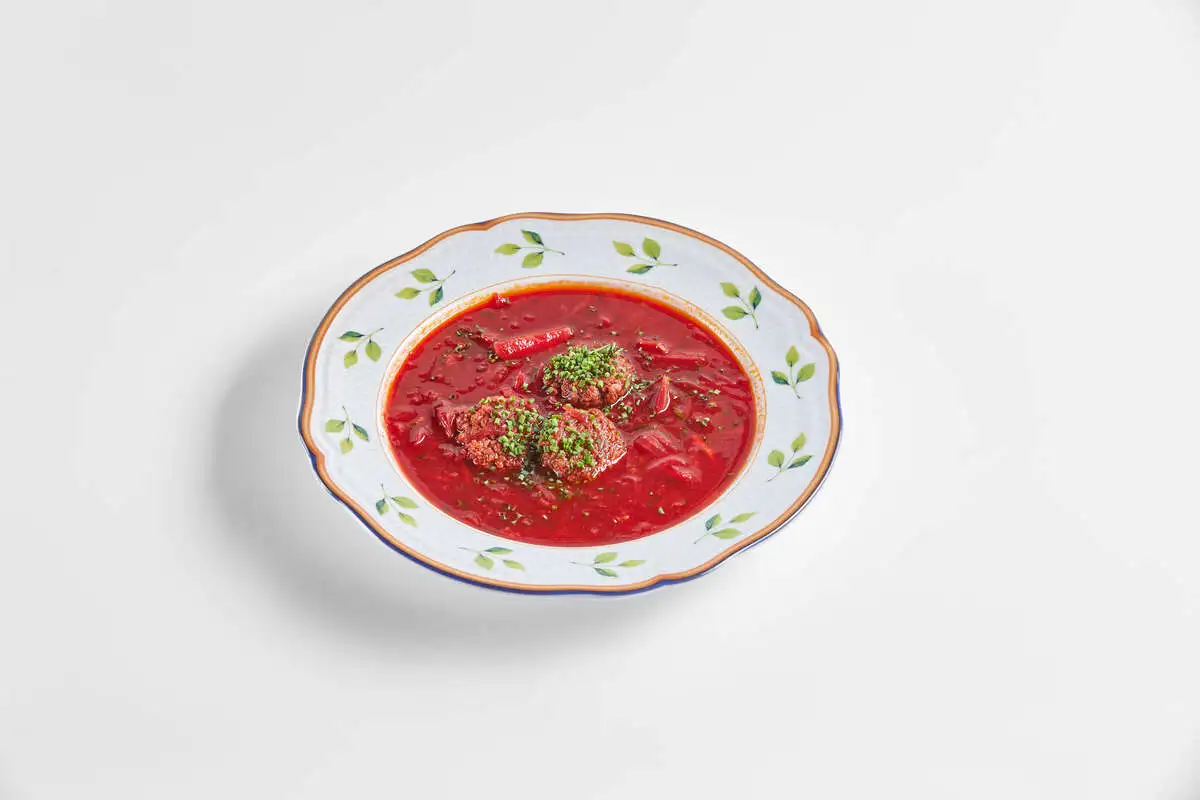 Борщ с постным мясом